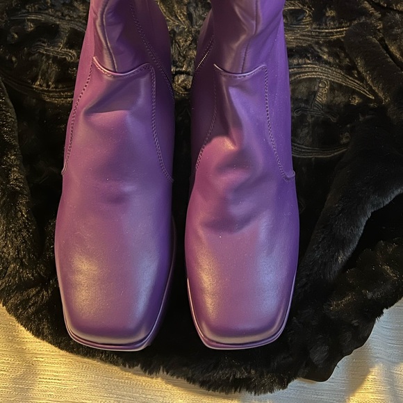 💜HOST PICK💜 Lamoda Purple Magnolia Platform Boots from Dolls Kill size 6 - Picture 11 of 11